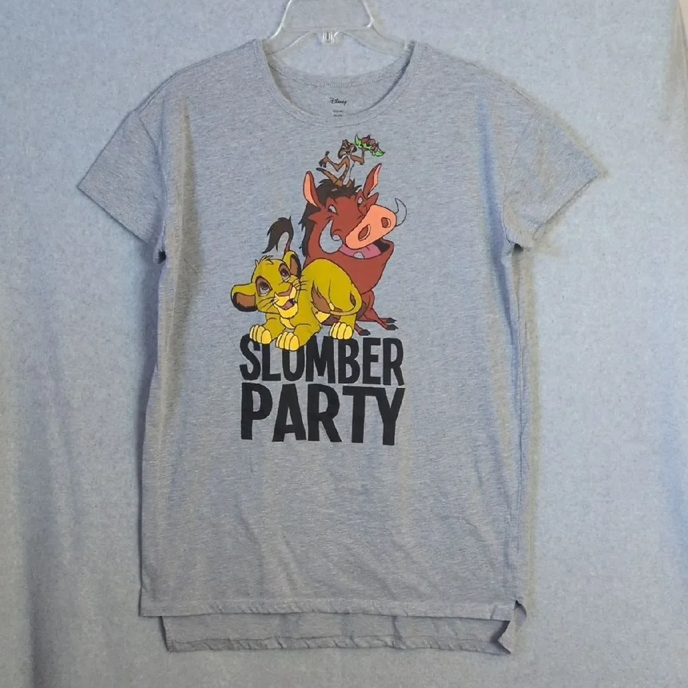 Disney Lion King Slumber Party Gray Sleep Tee Gown Women's XL - Picture 1 of 3